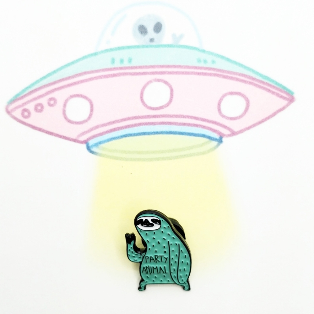 Sloth Party Animal Pin - NWT Enamel Badge
